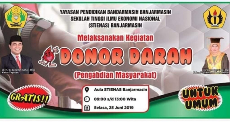 Donor Darah Dalam Rangka Dies Natalis STIENAS Banjarmasin